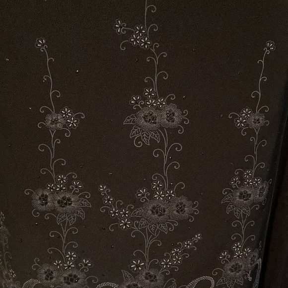 Vintage Rampage mid-century style tapered fit keyhole back paisley panel dress 6 - Picture 3 of 6